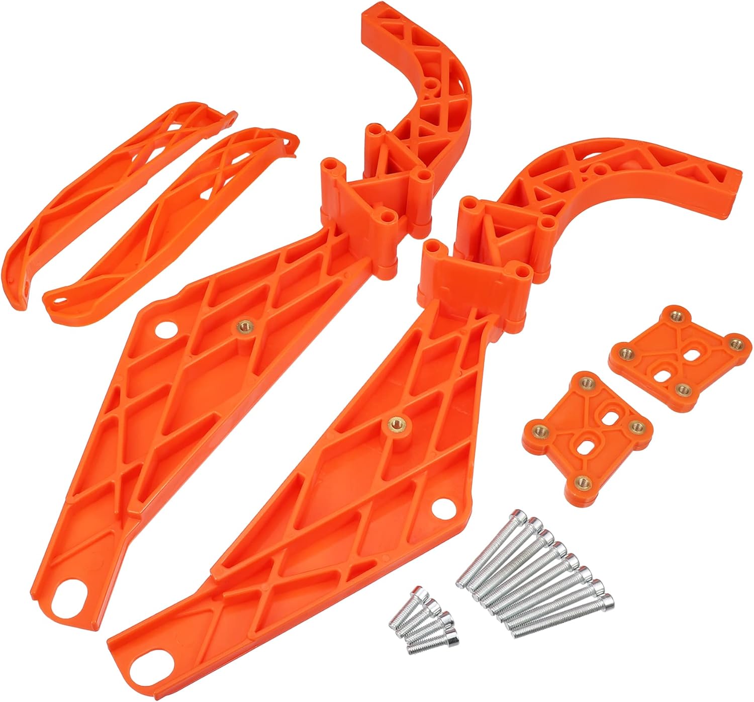 X AUTOHAUX 1 Set Strong Arm Inner Fairing Batwing Support Speaker Brackets for Harley Touring Electra FLHT FLHX 1996-2013 Orange