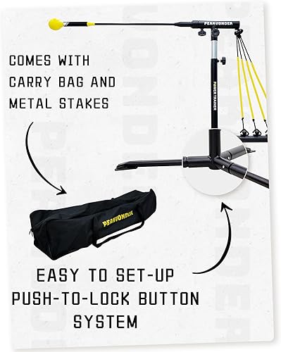 Miniatura 7 de Equipo de entrenamiento de béisbol y sóftbol, entrenador de bateo suave de béisbol, entrenador de swing de béisbol con 4 bandas de potencia, mejora