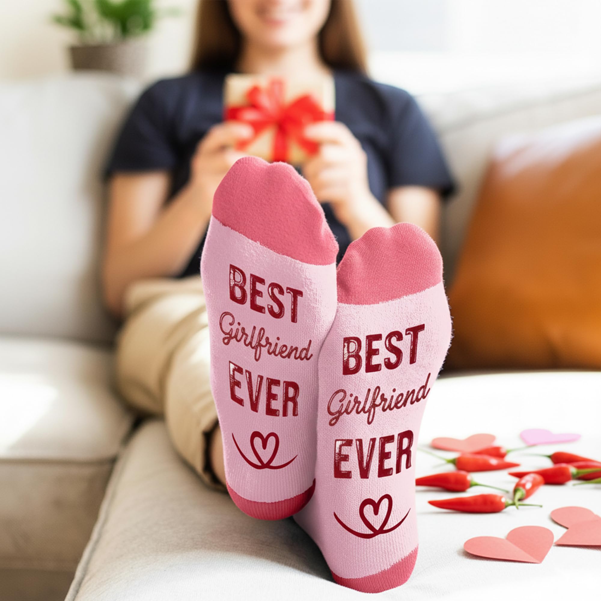 Gifts For Girlfriend - Cute Socks For Her, Unique Ideal Present, Sweet And Fun Surprise For Women