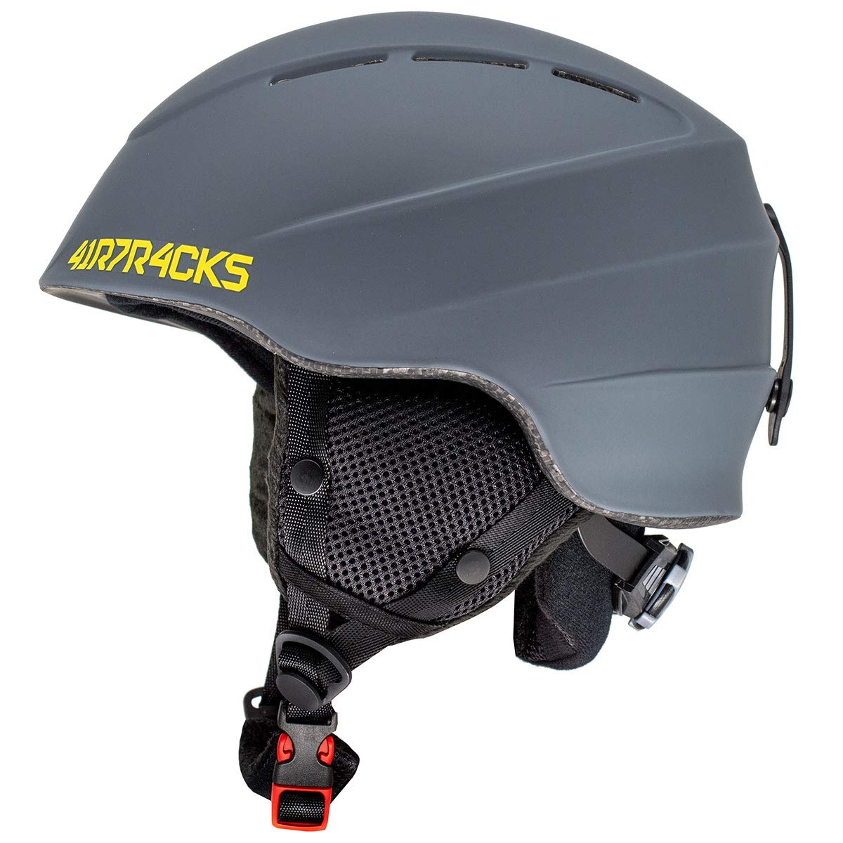 AIRTRACKS MASTER T52 Skihelm - Snowboardhelm für Herren und Damen - Ski Helm - IN MOLD Konstruktion Snowboard Helm mit Ventilationssystem und stufenloser Anpassung - 3 x Matt Farben: Schwarz Grau Neon