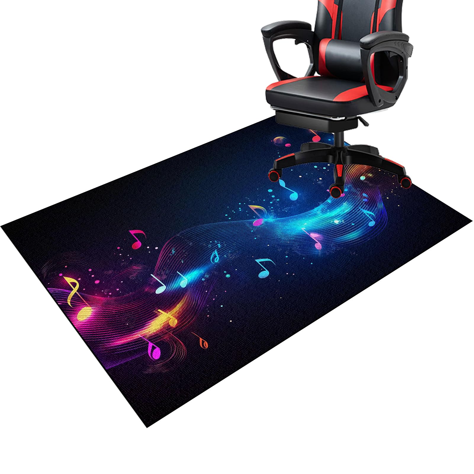 Mata na krzesło do gier mata na krzesło biurowe 130 x 150 cm do twardych podłóg i parkietu prostokątny antypoślizgowy dywanik do gier do biura podłoga ochronna mata na wózek inwalidzki