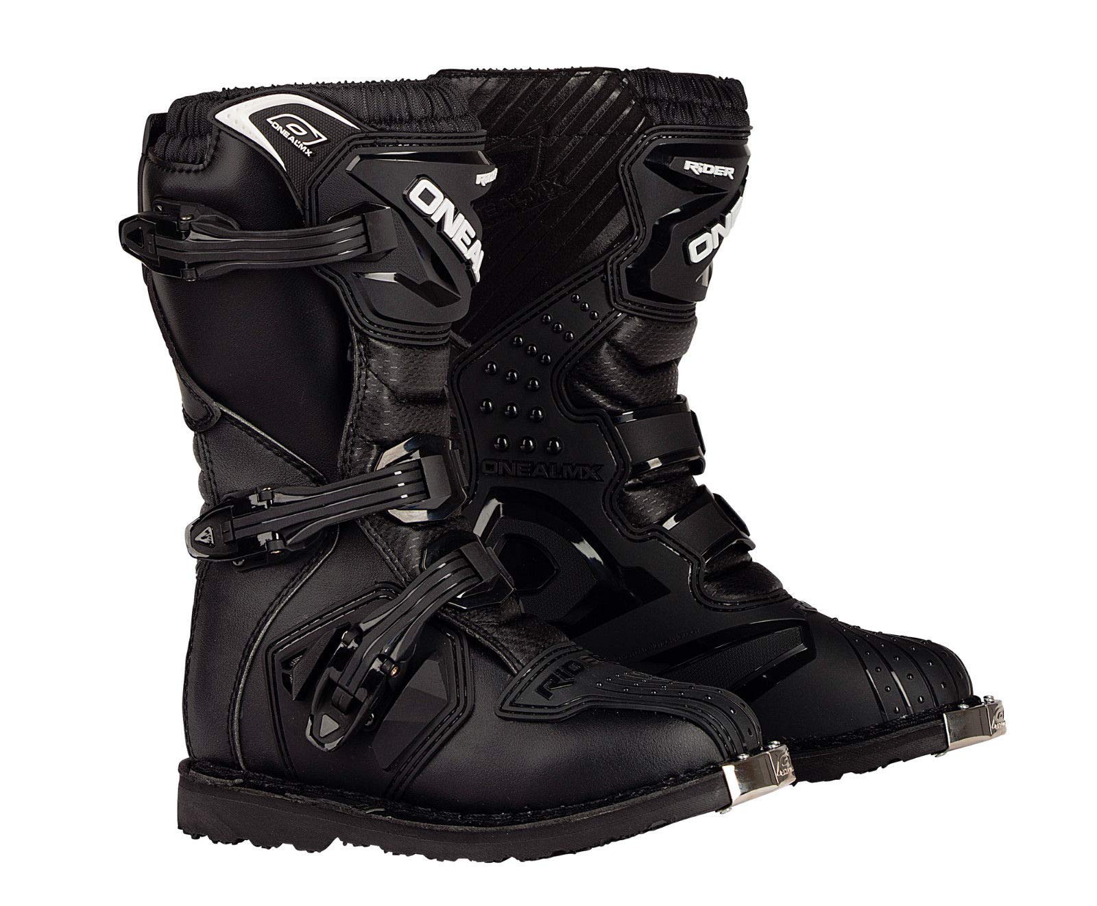 O'NEAL | Motocross Boots | Kids | Enduro Motorbike | Comfort due to Air-Mesh-Insole, four buckles, synthetic material | Boots Rider Pro Youth | Black | Size 6/38