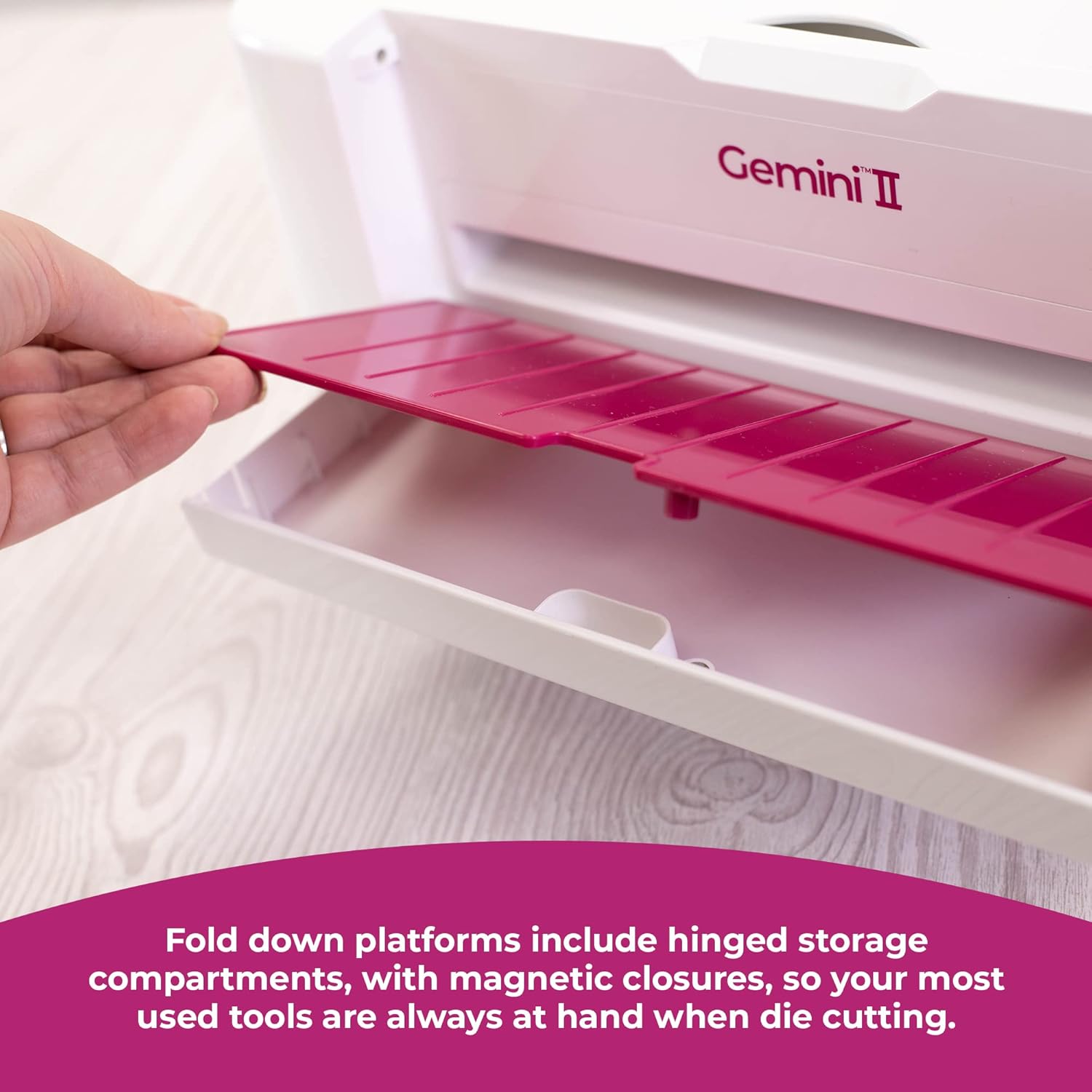 Crafter's Companion Gemini II Eletric Die Cutting & Embossing Machine with Pause and Rewind - 9" x 12.5" Cutting Platform [GEMII-M-USA], White