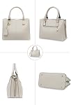 Pahajim Top-Handle Handbag Water-Resistant Crossbody Shoulder Bag for Women Multi-Pocket Satchel Ladies Work Tote Purse,White