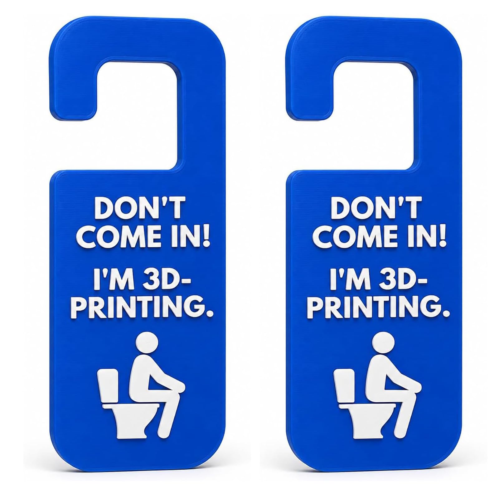 Funny 3D Printing Door Hanger, Don’t Come In! I’m 3D-Printing Sign (2pc)