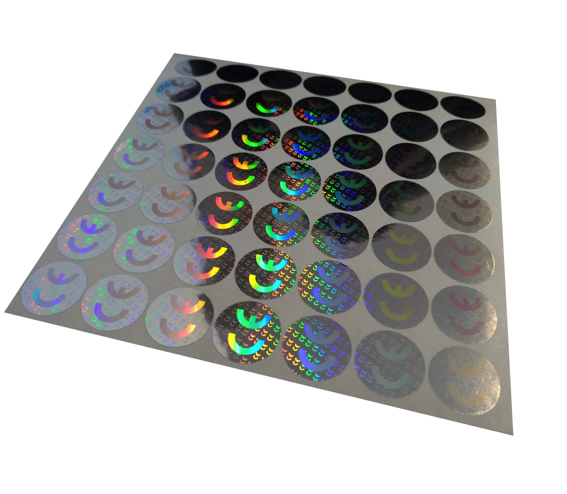 StickersLab - 112 Etichette CE(Conformità Europea) adesive sigilli ologrammi di garanzia e sicurezza oro e argento 20mm