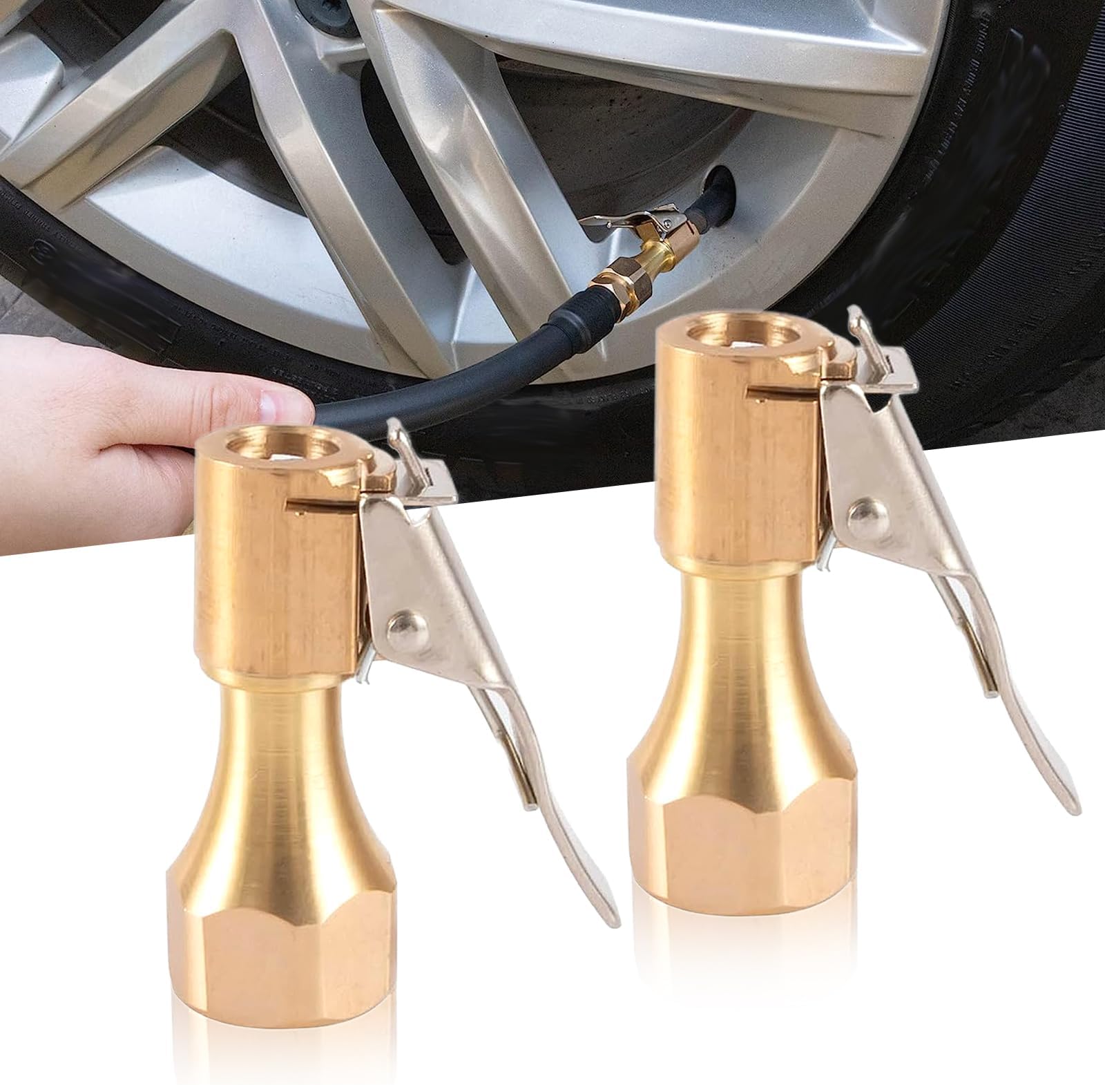 jeseny 2 PCS Automobile Tire Air Chucks, Enhanced Quick