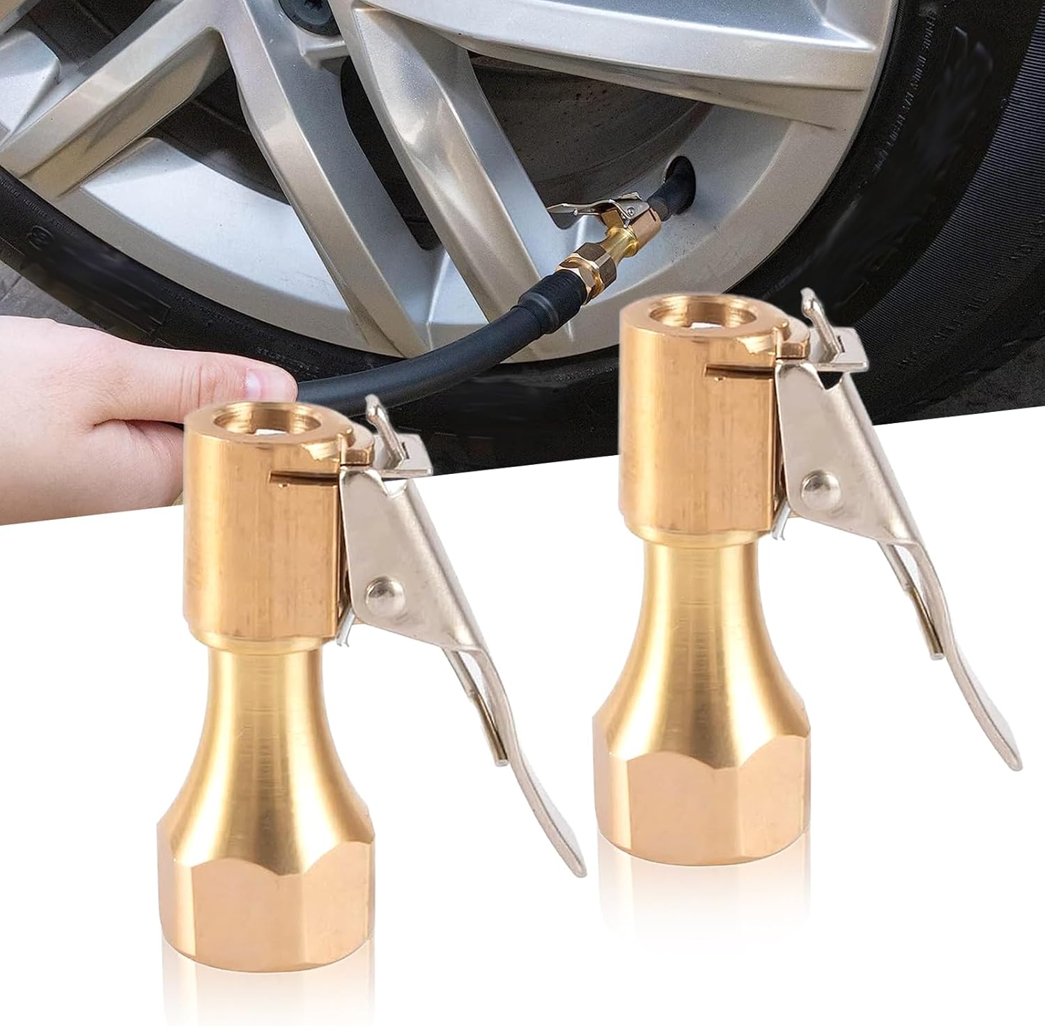 jeseny 2 PCS Automobile Tire Air Chucks, Enhanced Quick
