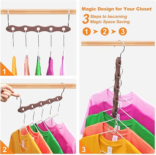 Miniatura 3 de Organizadores y almacenamiento de armario, perchas de madera resistentes que ahorran espacio, artículos esenciales para el dormitorio del hogar para