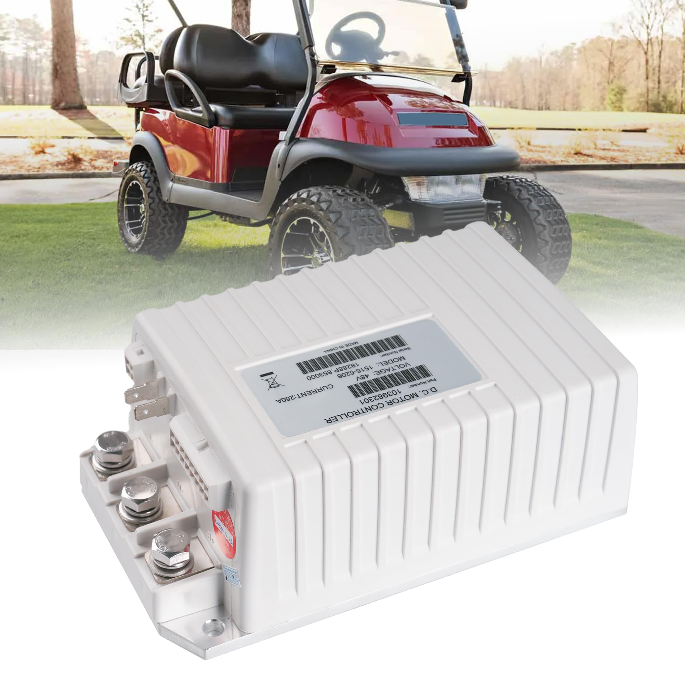 1515-5206 Club Car Precedent Motor Controller, weiß, 48 V, 250 A DC Curtis Controller #1515-5206, passend für Club Car Precedent & Tempo&Onward 2014–2019 Golfwagen