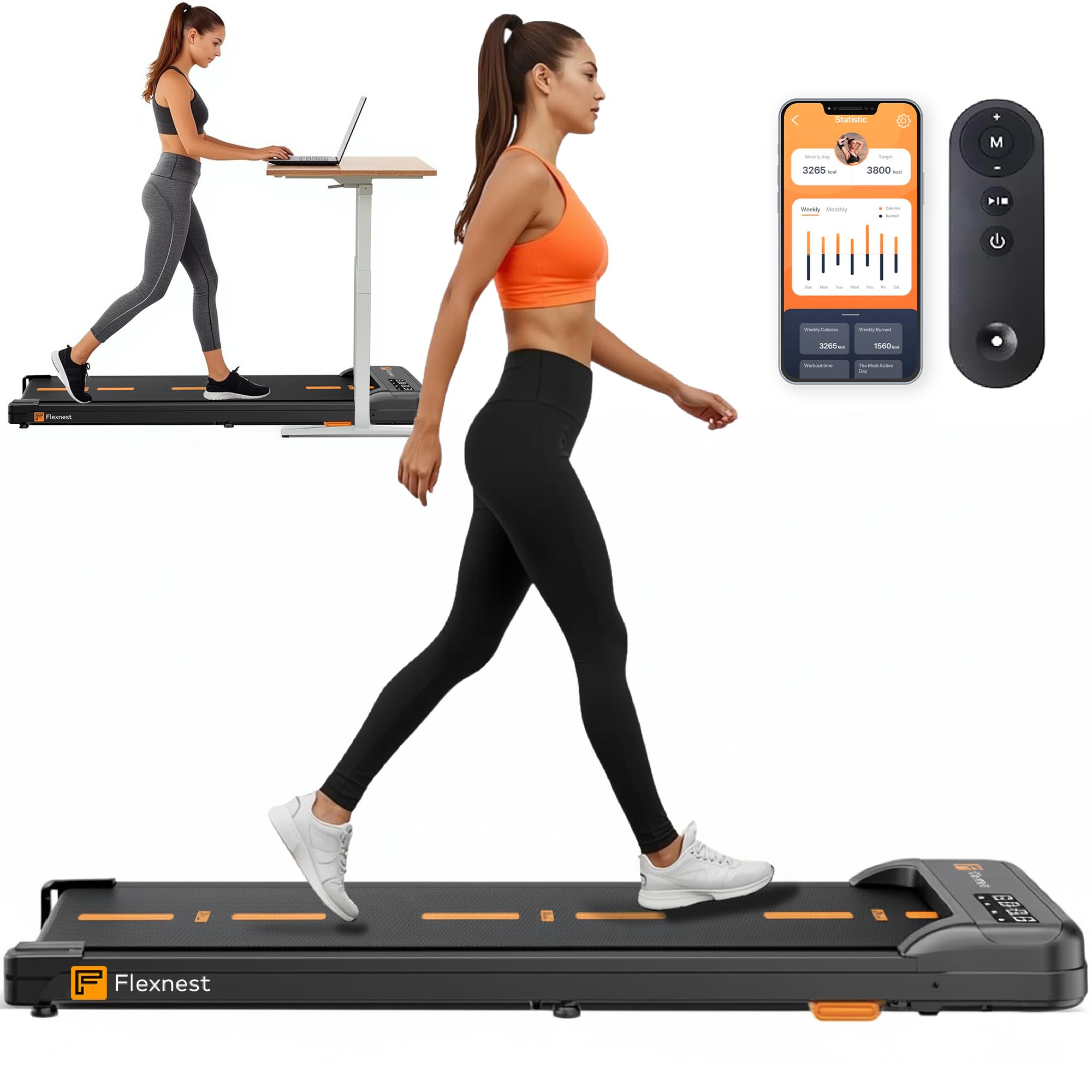 Buy Flexnest Flexpad EZ 3HP Walking Pad Treadmill for Home Use