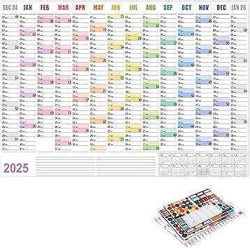 2025 Yearly Planner Calendar Family Home Planner Calender