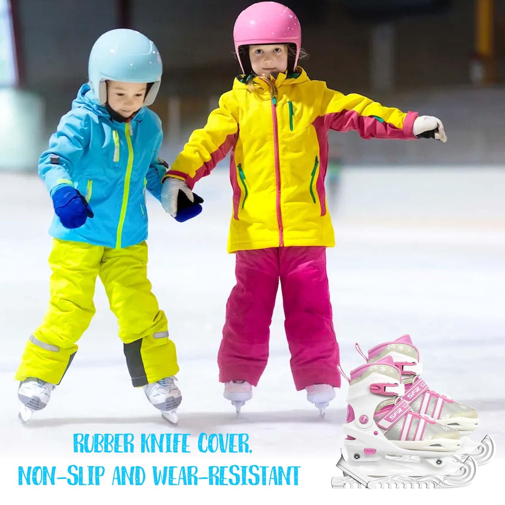 Protectores de patinaje sobre hielo, zapatos de hockey, cubiertas de cuchillas de patinaje sobre hielo, hebillas ajustables, protectores de patinaje artístico, accesorios de hockey sobre