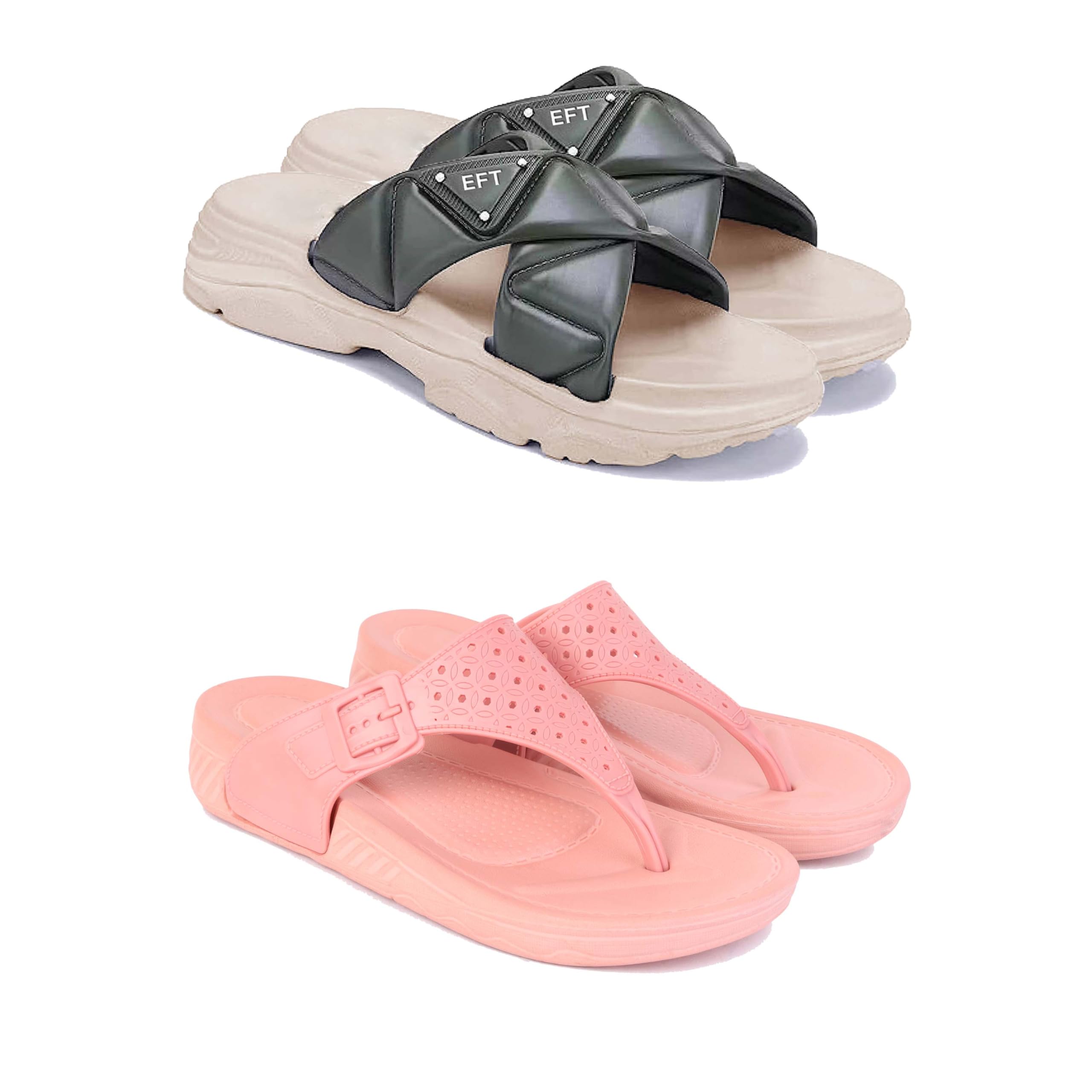 Women's Sandals | Lightweight Wear| Stylish & Easy to Wear For Women'S GRP-SAN-(2-COMBO)-1891-1986-picture-23