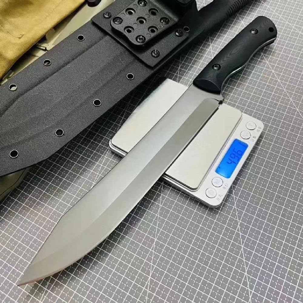 Generico TEERMA JN7 Coltello da caccia, coltello da campeggio - coltello di sopravvivenza a lama fissa forgiata in un pezzo, Per la caccia, la pesca, le avventure di sopravvivenza