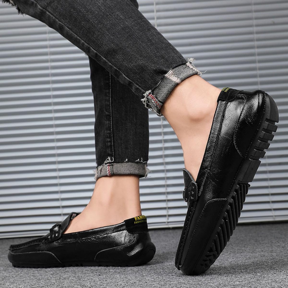 Mocasines de Hombre Mocasines Zapatos Hechos a Mano de Cuero Slip On Driving Business Shoes