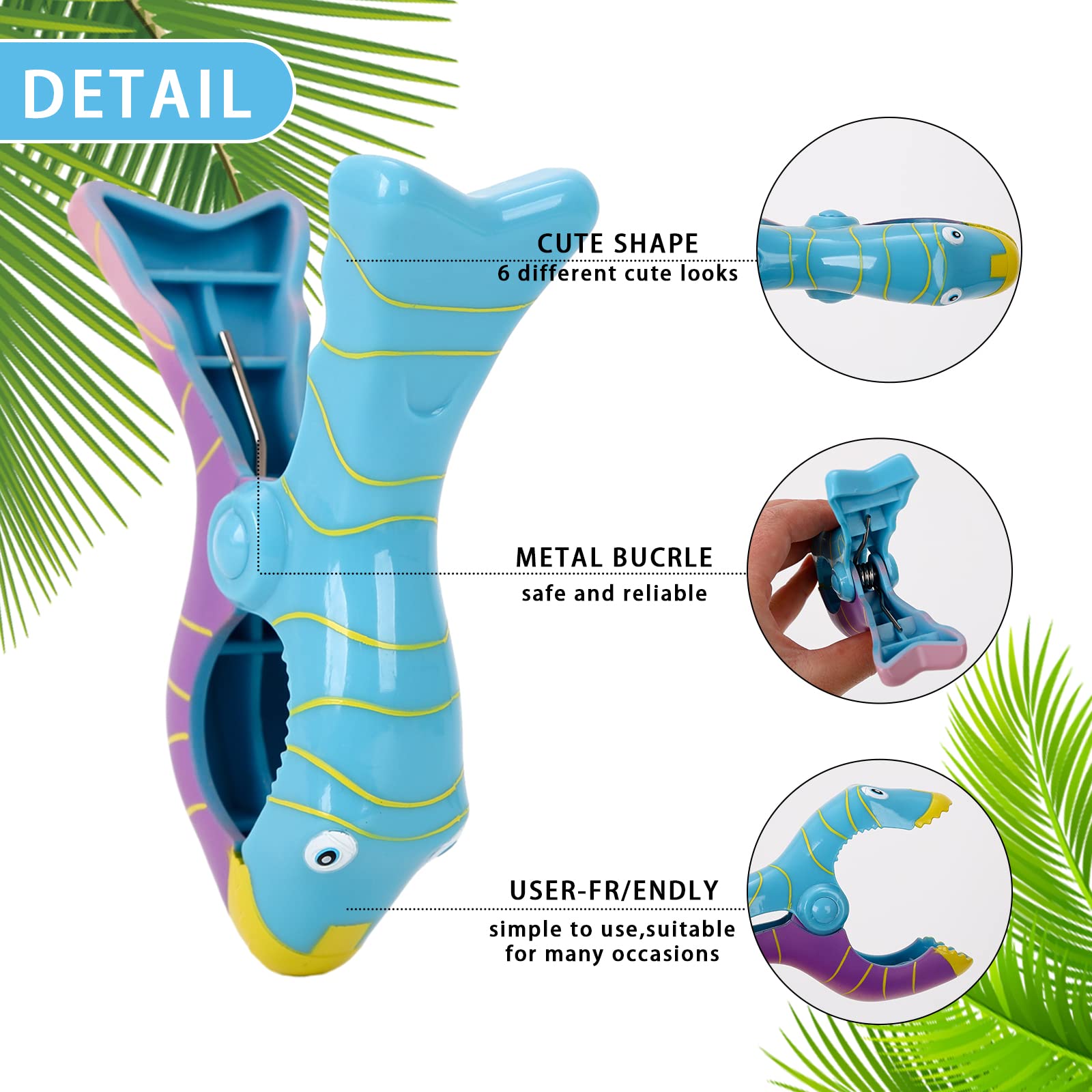 Confezione Da 8 Mollette Per Teli Da Spiaggia - Mollette Per Bucato Mollette Per Coperte Da Picnic Accessori Da Spiaggia E Da Campeggio Verde 87901437