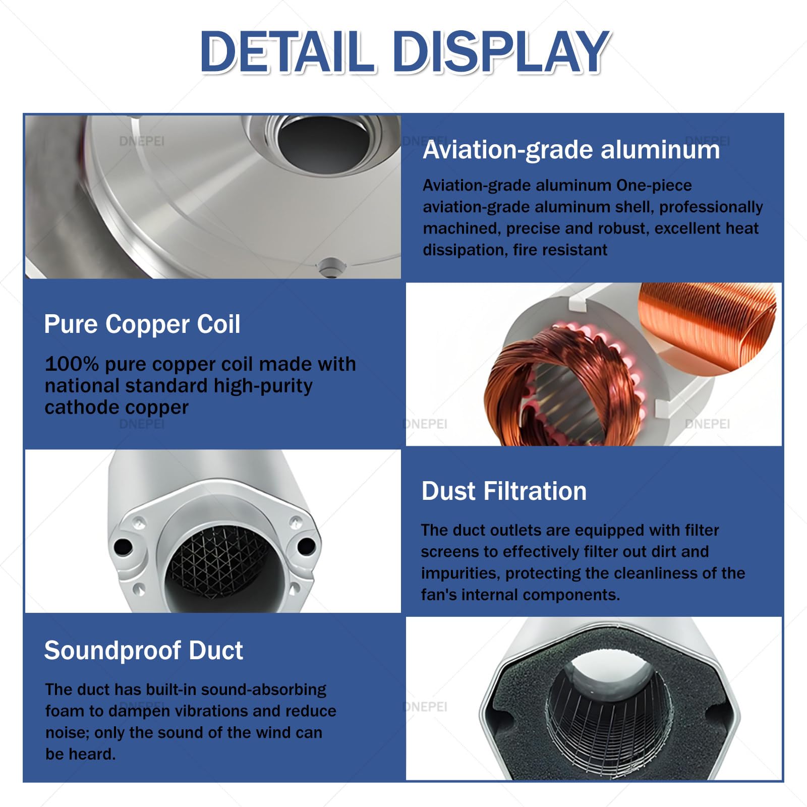 Soplador regenerativo de aleación de Aluminio, Bomba de vórtice de Alta presión de 0,16 HP a 2 HP, Aspirador/soplador Industrial para succión de Aire y Limpieza de Polvo 220伏-120瓦/0.16马力