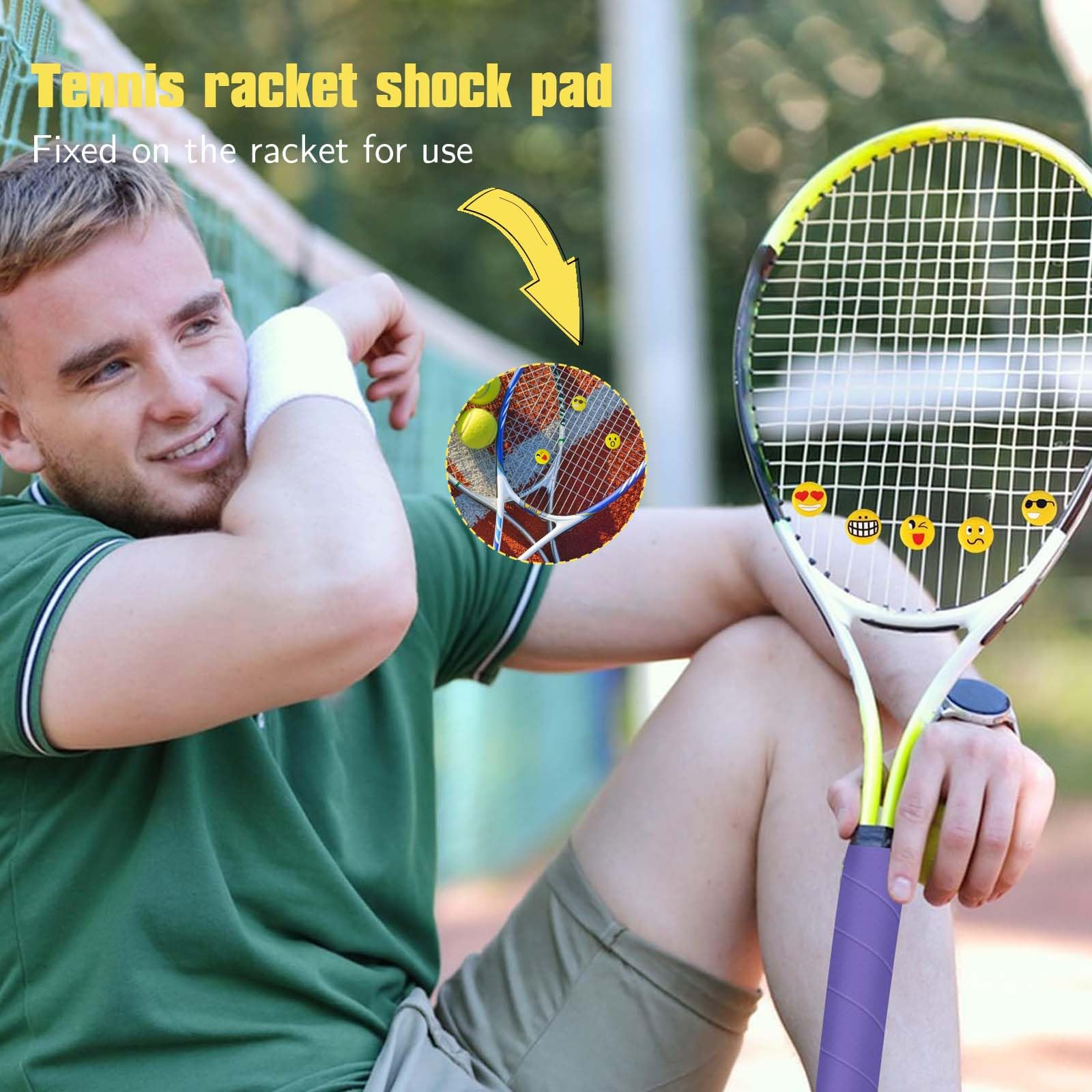 Antivibrazione Tennis Ammortizzatori per Racchette, Ferma Corde, Accessori Dispositivo 16 Pezzi