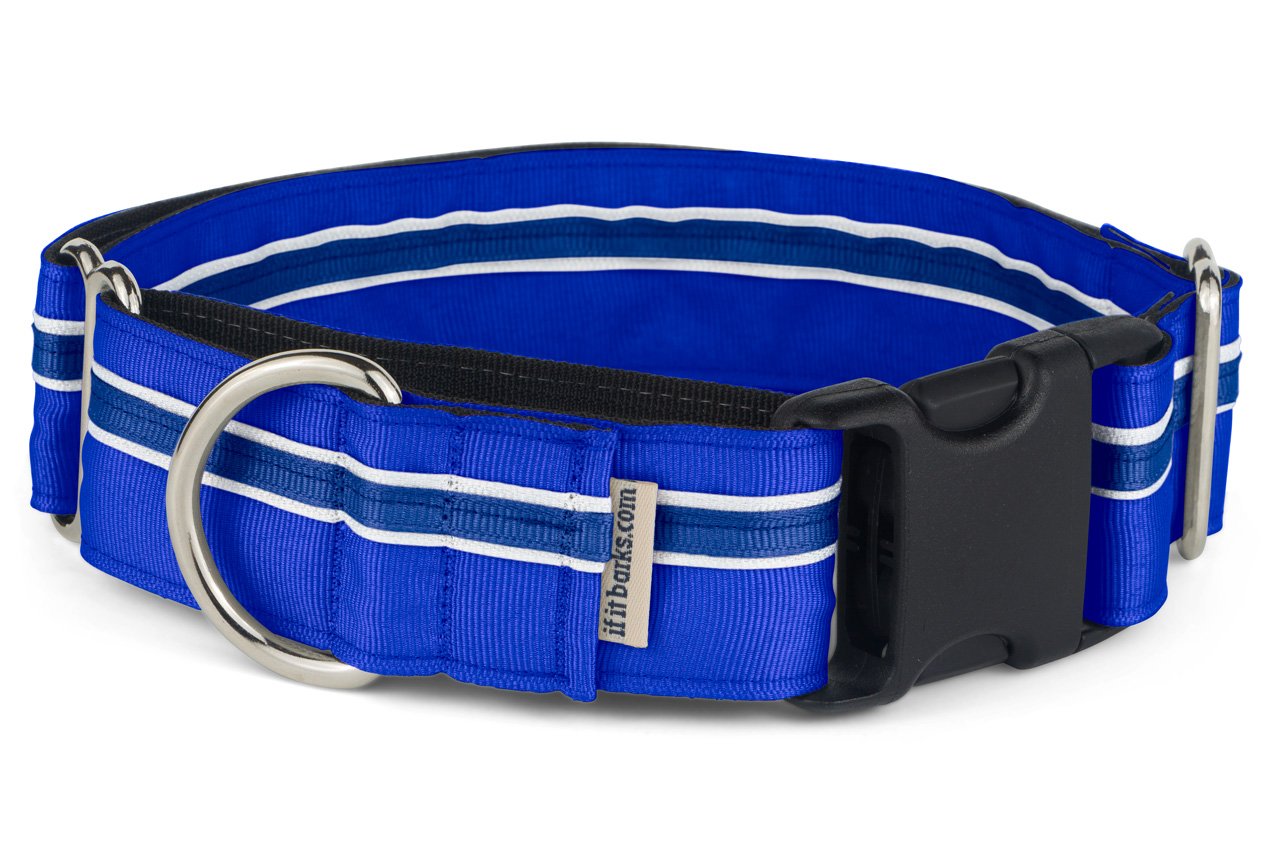 If It Barks - 1.5" Martingale Collar for Dogs - Quick Snap Release Buckle - Adjustable - Nylon - Strong and Comfy - Ideal for Training - Made in USA -