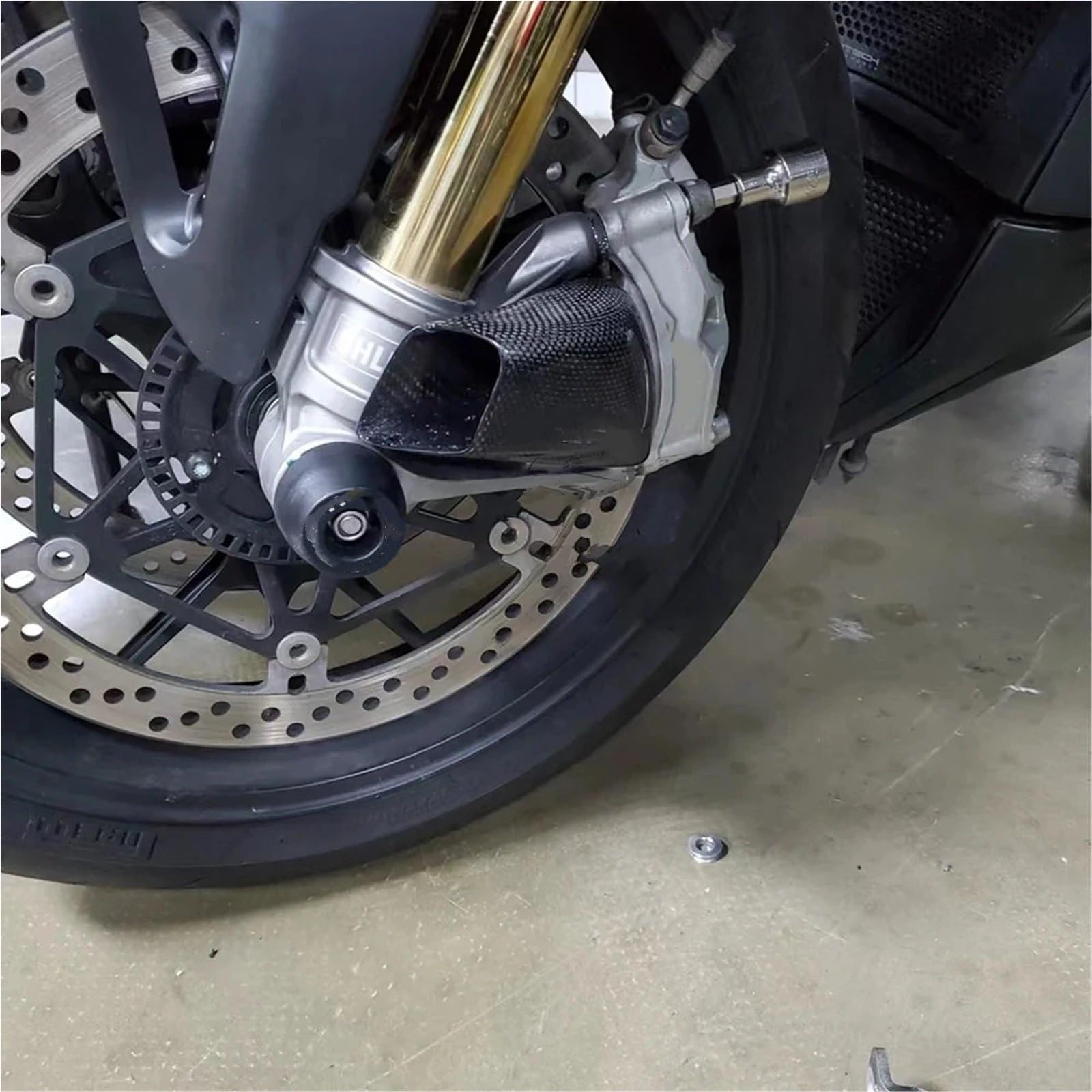 Refrigeración de Pinza de Freno Compatible con Ducati Panigale Streetfighter MTS V4 V4S V4SP SP SP2 100 Mm, Pinza Delantera, Cubierta De Radiador, Conducto Aire Refrigeración Frenos