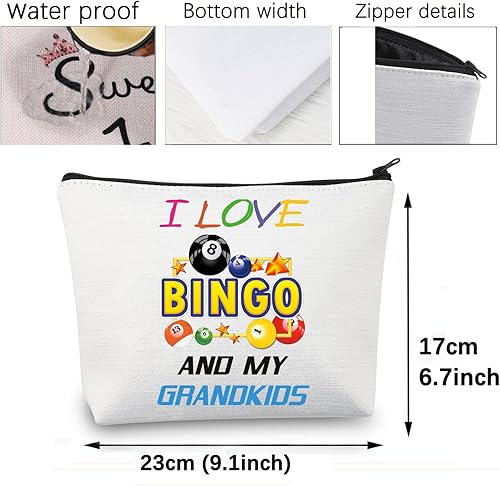 Miniatura 3 de CMNIM Regalos para la abuela BGO para jugadores de BGO, bolsa de maquillaje, regalos ganadores de BGO I Love BGO And My Grandkids Grandma Cosmetic