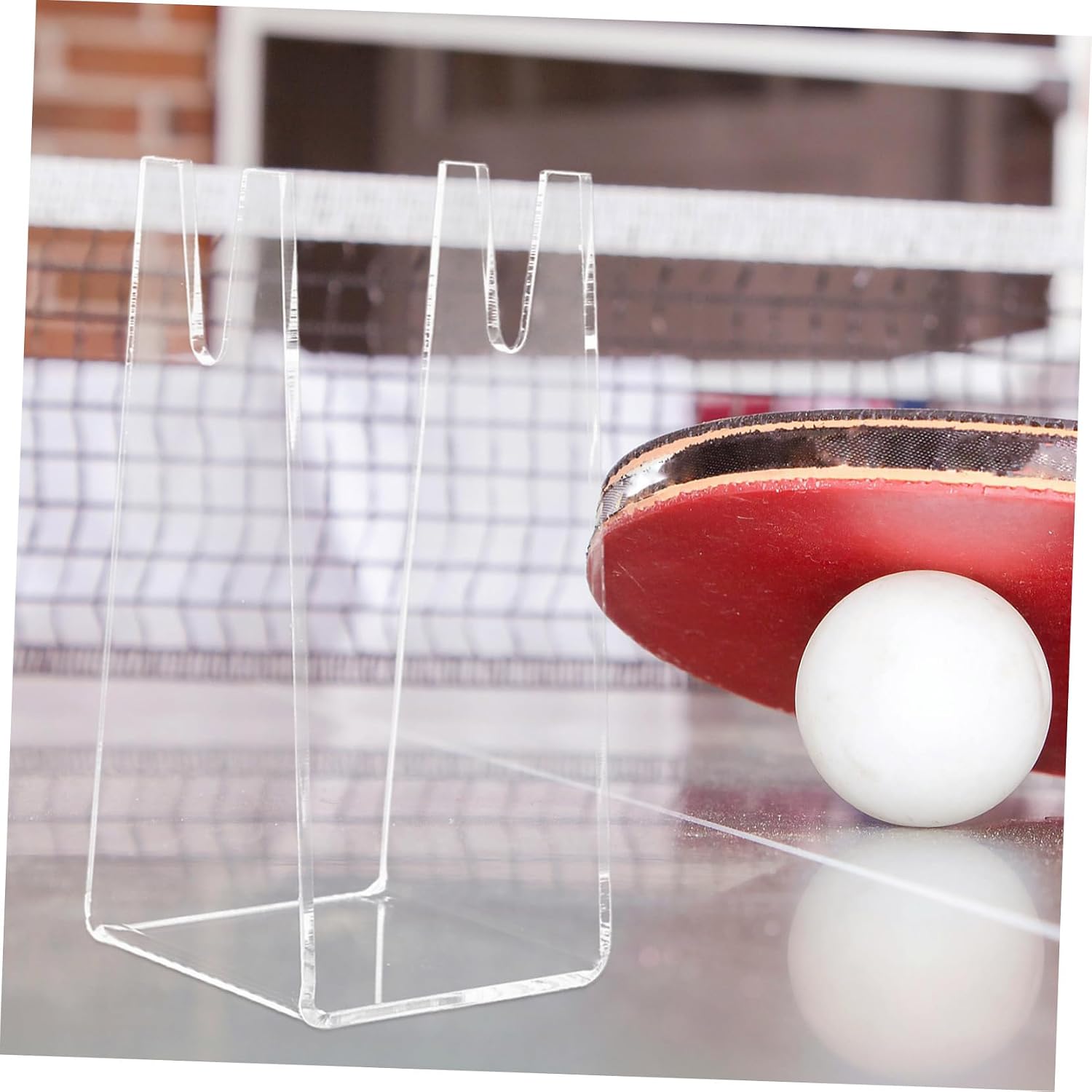 Yardwe Table Tennis Paddle Display Rack Transparent Stand for Storing and Showcasing Paddles Durable Design Modern and Elegant Table Tennis Accessory for Paddle