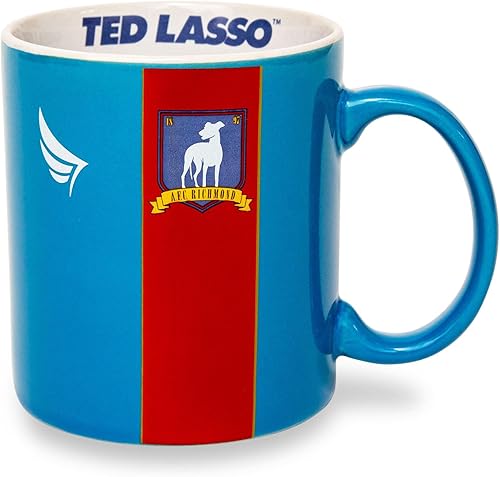 Silver Buffalo Ted Lasso Richmond Jersey Kent Taza de cerámica 20 onzas