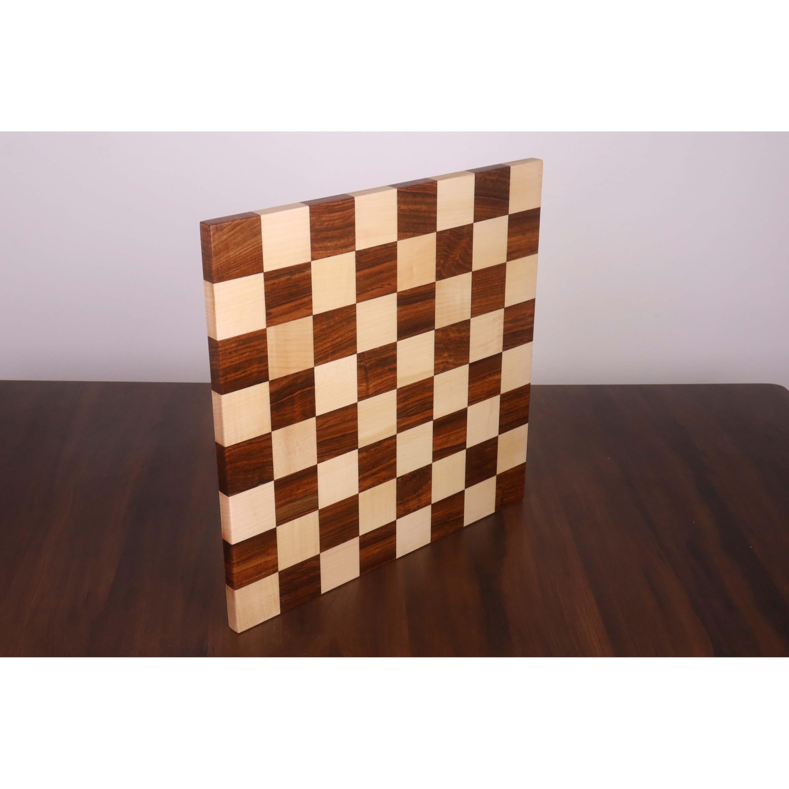 Borderless legno duro End Grain Scacchiera - Palissandro dorato & Acero quadrato 50 mm ……