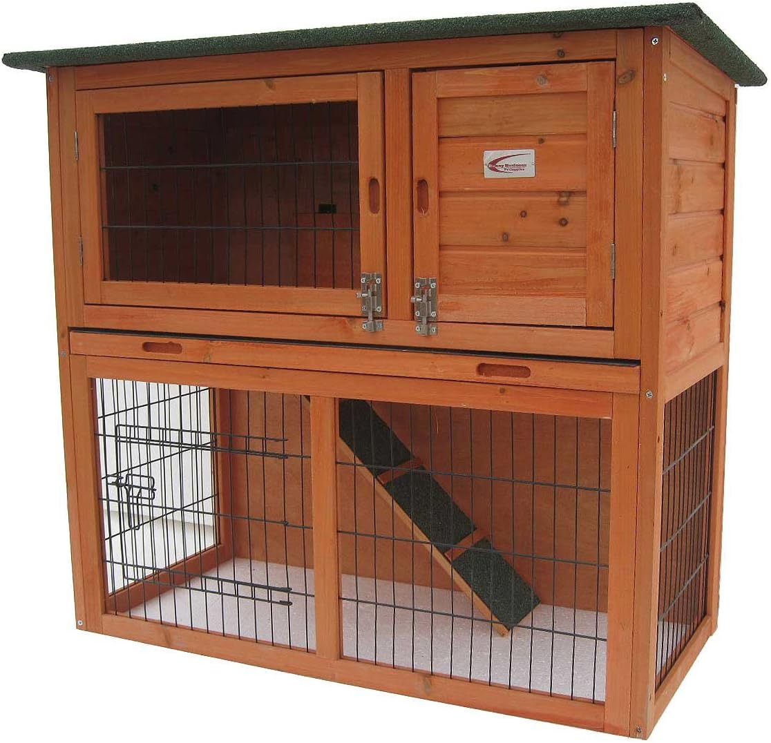 BUNNY BUSINESS Double Decker with Run Rabbit Hutch Hutches Guinea Pig