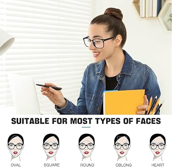 2 Pcs Blue Light Glasses - Blue Light Blocking Glasses for Men & Women - Anti-Blue Light Glasses - Fake Glasses for Computer & Screen Use
