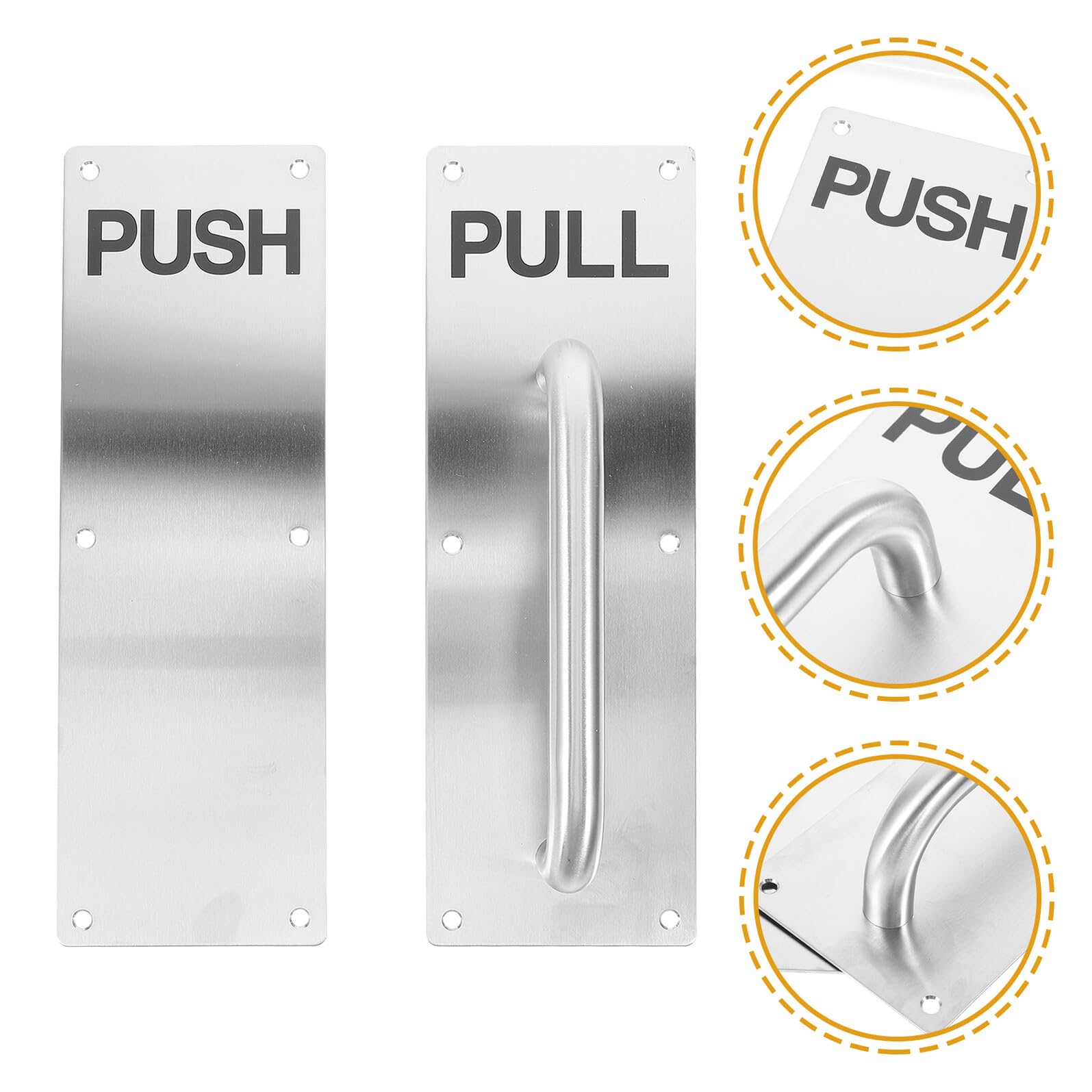 Maniglia Porta Spingere Tirare in Acciaio Inox Resistente alla Corrosione Piastra Ampia per Porte Commerciali e Interne Stabile e Durevole per Uffici e Negozi