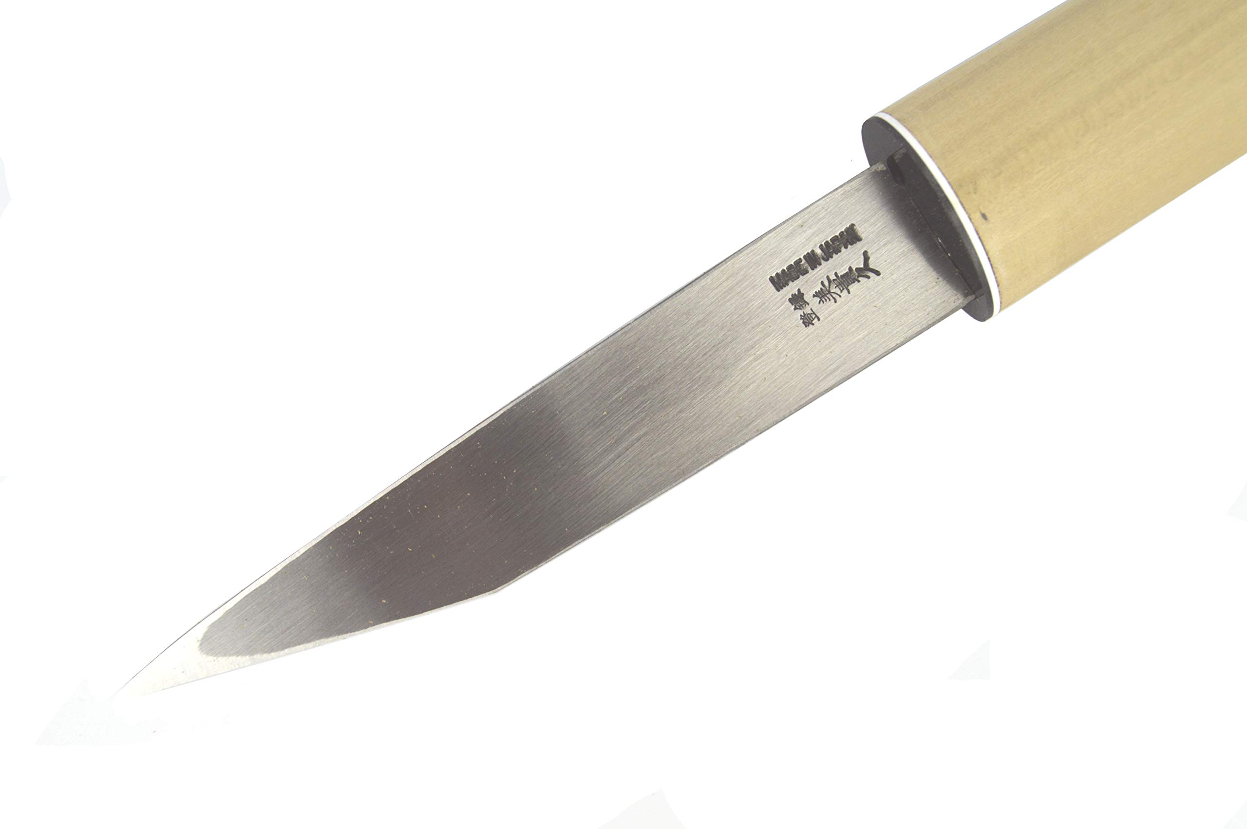 Kiridashi Katana - Cuchillo artesanal, hoja de carbono y carpintería, forjado a mano en Japón (martillado, 135 mm) (2 colores de hoja)