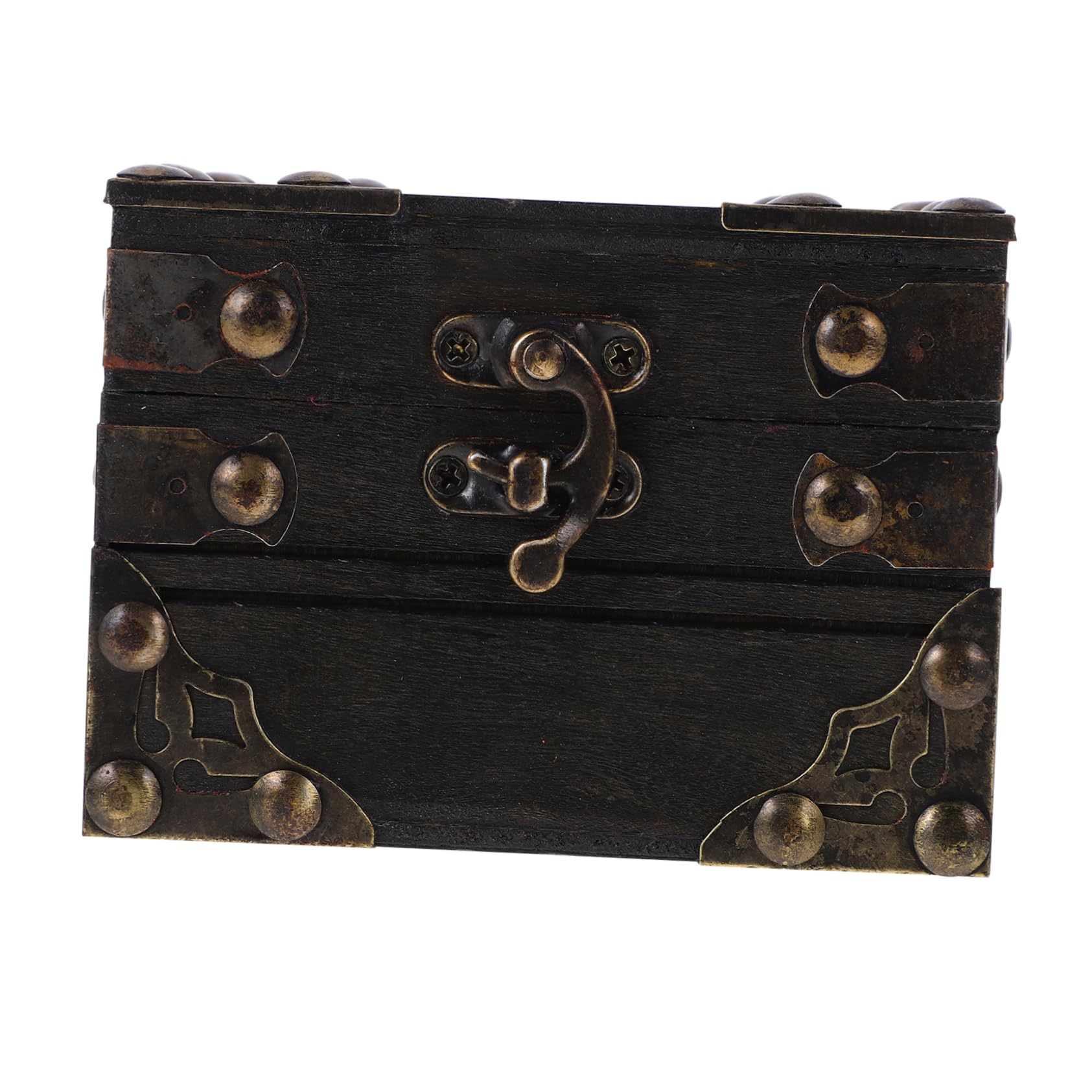 Ipetboom 4pcs Wooden Keepsake Box with Hinged Lid Rustic Storage for Jewelry for Home Decor Escape Room Props Meticulous Craftsmanship and Design