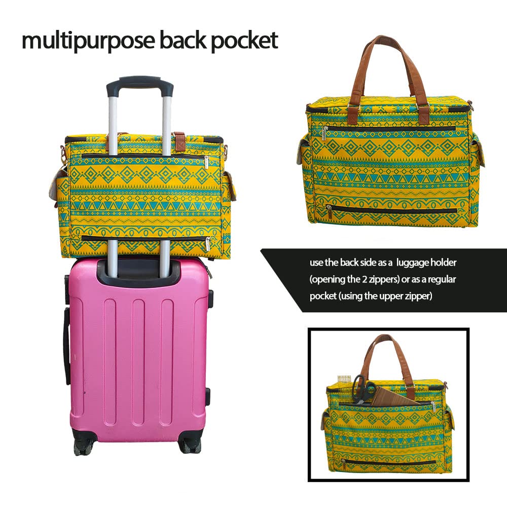 La Canilla - Maleta para Máquina de Coser Alfa, Singer, Brother (y más) Tote Bag para Manualidades, Almacenamiento y Accesorios de Costura con Funda Anti-Polvo