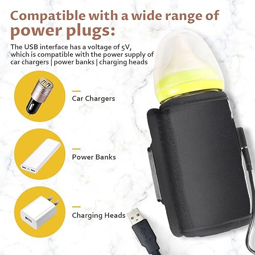 Miniatura 5 de Calentador de biberones para leche materna y fórmula, calentador de biberones portátil con pantalla LED, control preciso de temperatura, calentador