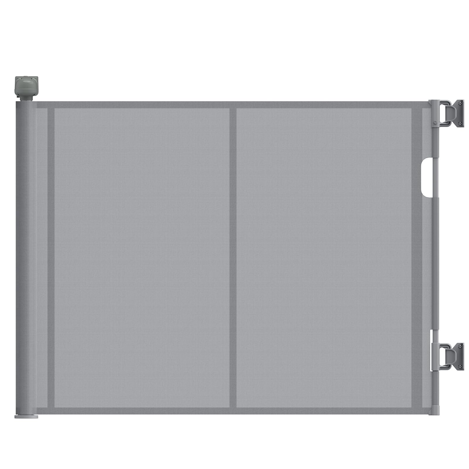 Cancelletto di Sicurezza Retrattile per Bambini, 0-140 cm, Cancelletto di Sicurezza per Cani, Cancello Bambini Adatto per Scale, Corridoi, Interni ed Esterni Grigio