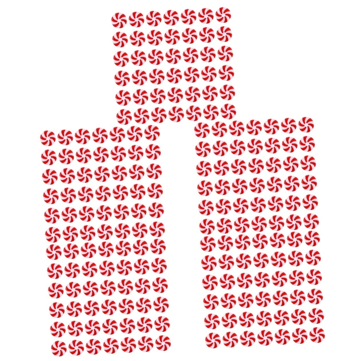 ABOOFAN 5 Sätze Süßigkeiten-weihnachtsdekorationen Süßigkeiten Christbaumschmuck Weihnachtsbaum Süßigkeiten Weihnachtssüßigkeiten-DIY- Weihnachtslichter Rot Acryl 50 Stück * 5
