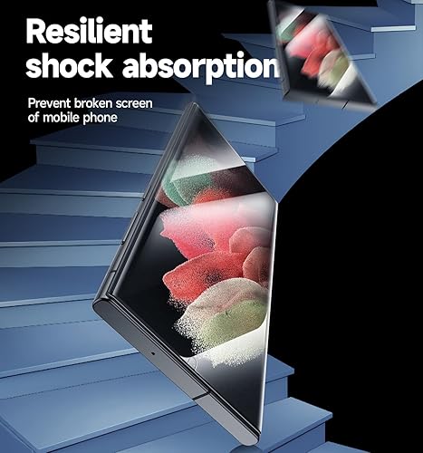 Miniatura 4 de MAGIC JOHN Paquete de 2 protectores de pantalla para Samsung Galaxy S21 Ultra material de película de cerámica no vidrio de 6.8 pulgadas, 100%