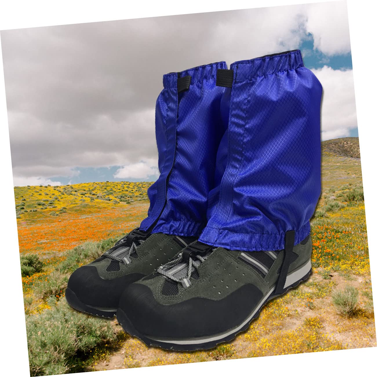 Yardwe Ghette coprigambe per Camminate sulla Neve ghetta da Passeggio Copriscarpe Impermeabile Copertura Antipioggia coprizaino Antipioggia ghetta per Escursioni all'aperto Black