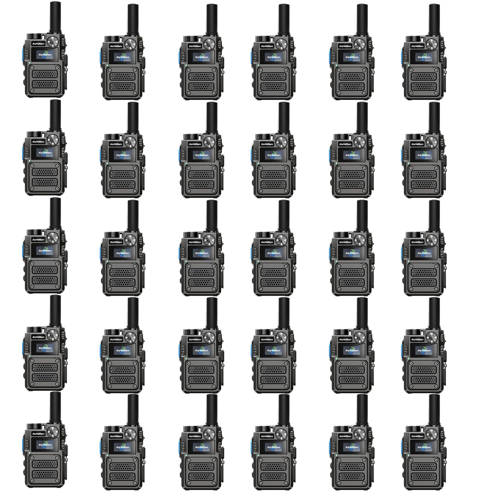 （Heavy Duty） Lifetime Free Unlimited Range Long Range Walkie Talkies for Adults Rapid 4G LTE PoC Two Way Radios Long Distance with Nationwide Range for Team Management,Truck Fleet(30-Pack)