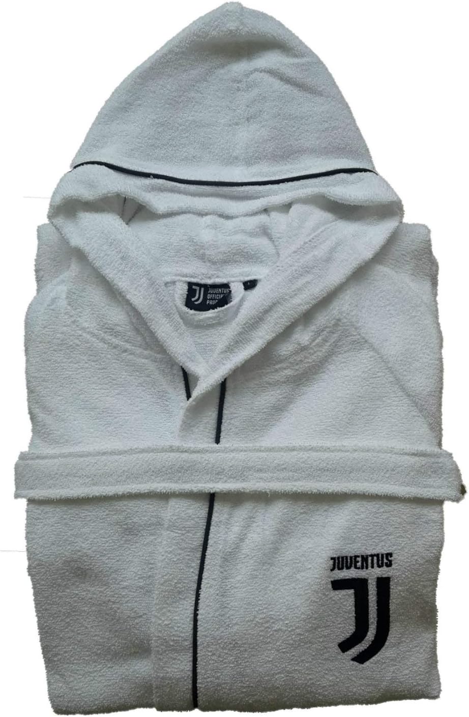 Peignoir Juventus En Microfibre - Confortable, Absorbant - Taille L - Mixte - Produit Officiel Du Club