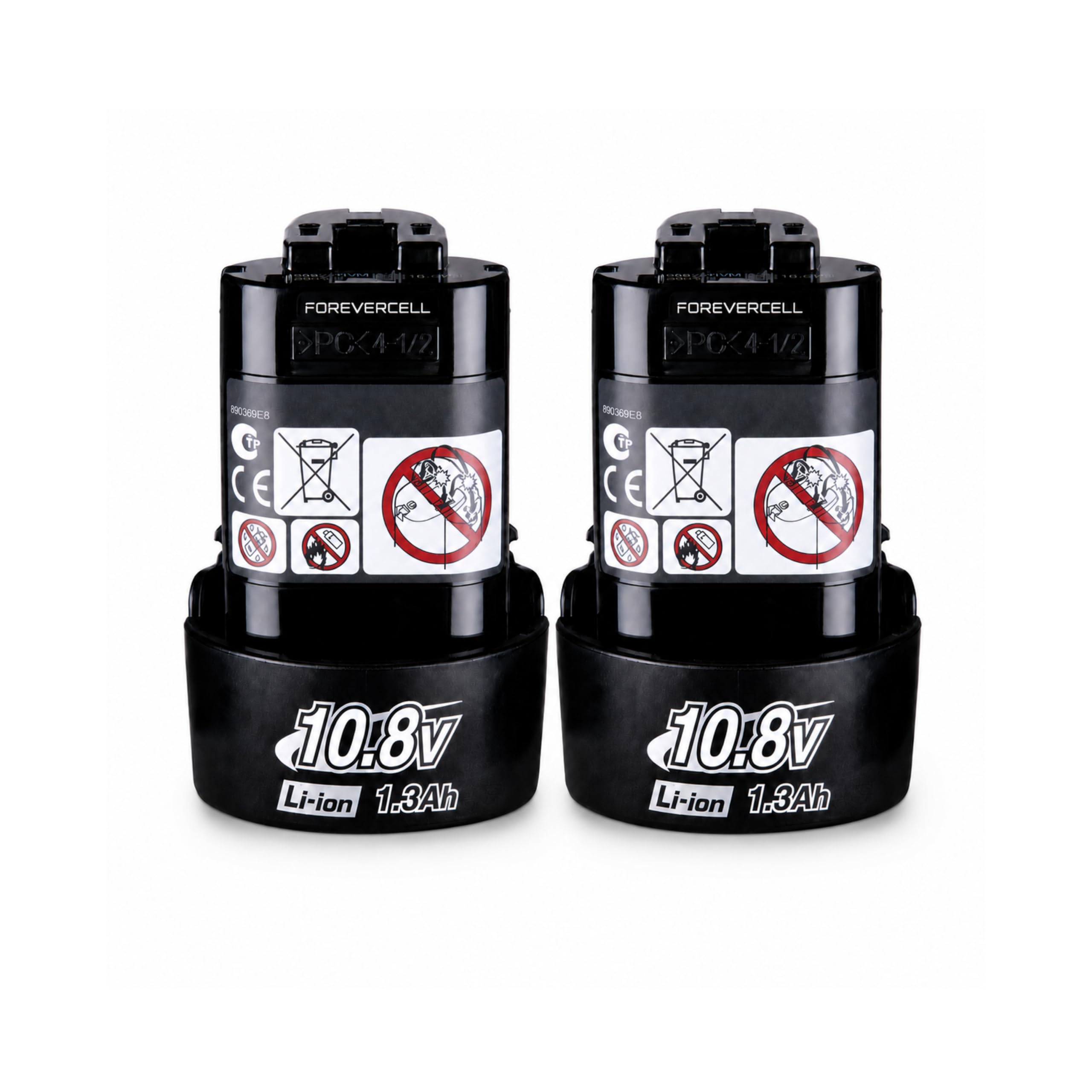Juego de 2 baterías de repuesto de 10,8 V y 1,3 Ah compatibles con Makita 10,8 V batería de ion de litio