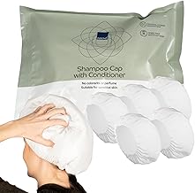 ABENA Shampoo Hood Pack of 5 - Shower Cap with Conditioner, Gentle Wash Cap without Water, Practical Hair Wash Caps for Bedridden Shampoo Cap for Sensitive Scalp, as Shower Cap Women