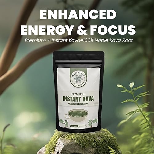 Miniatura 3 de Kava instantánea, 100 % raíz extraída de raíz, Kava en polvo natural y tranquilo, fácil de usar, Kava instantánea totalmente soluble en agua para