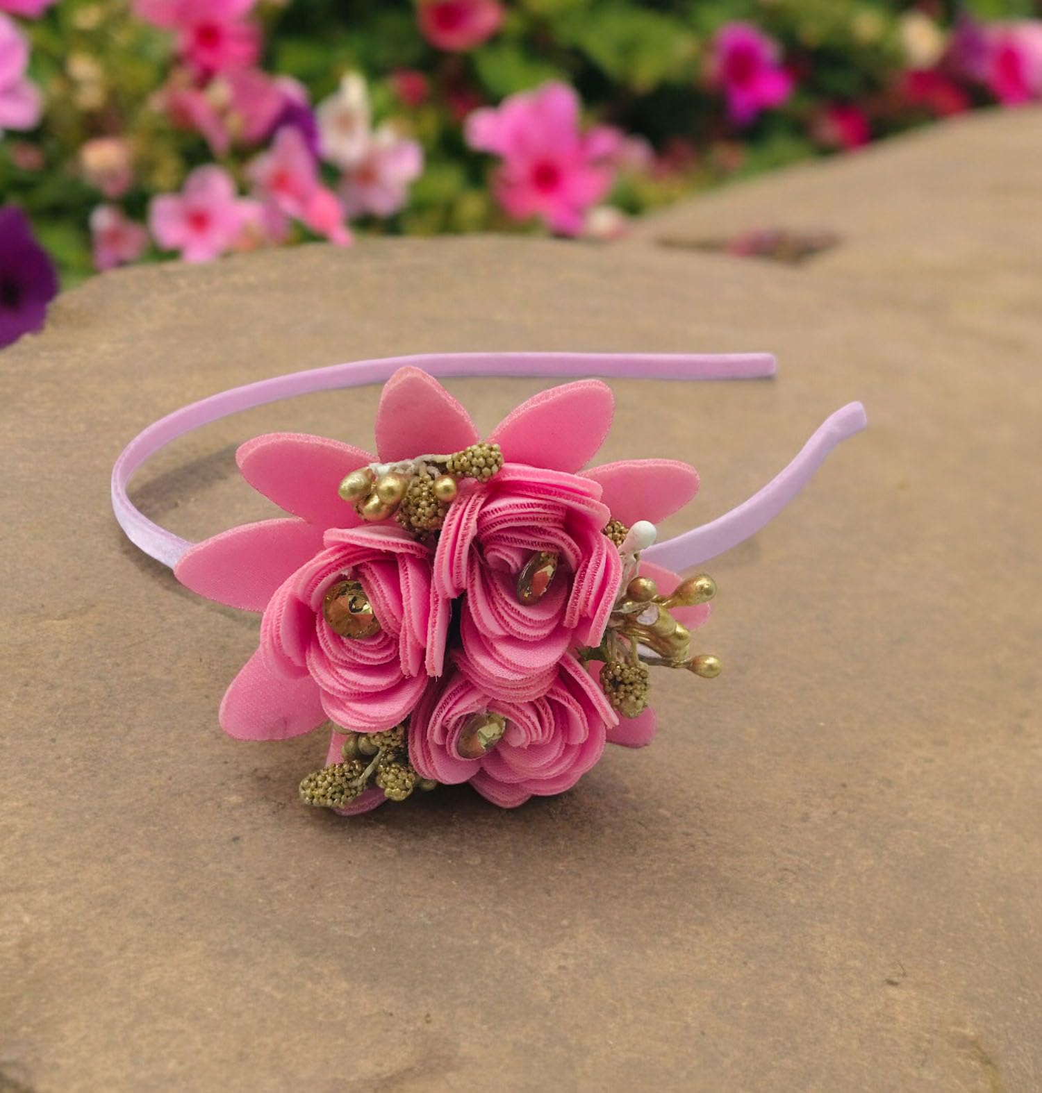Gadinfashion™ Flower Headband, Hairband,Handmade Hair Band For Girls & Women, Pack-01, Color-Pink (B0CHY9JK4Q) Amazon Price History, Amazon Price Tracker