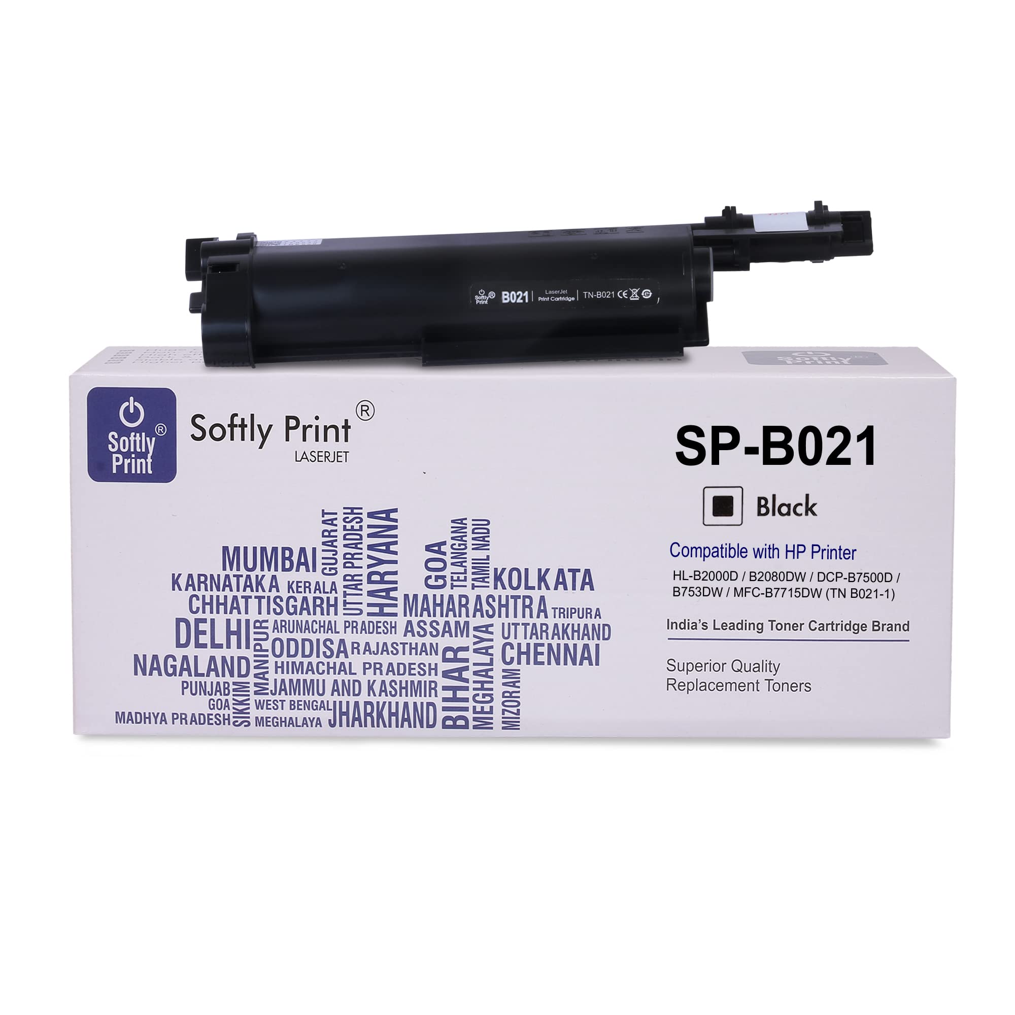 Softly Print TN B021 for Brother TN-B021 Toner Cartridge Compatible for Brother HL-B2000D, B2080DW, DCP-B7500D, B7535DW, MFC-B7715DW (Pack 1) (B0BRB781LN) Amazon Price History, Amazon Price Tracker