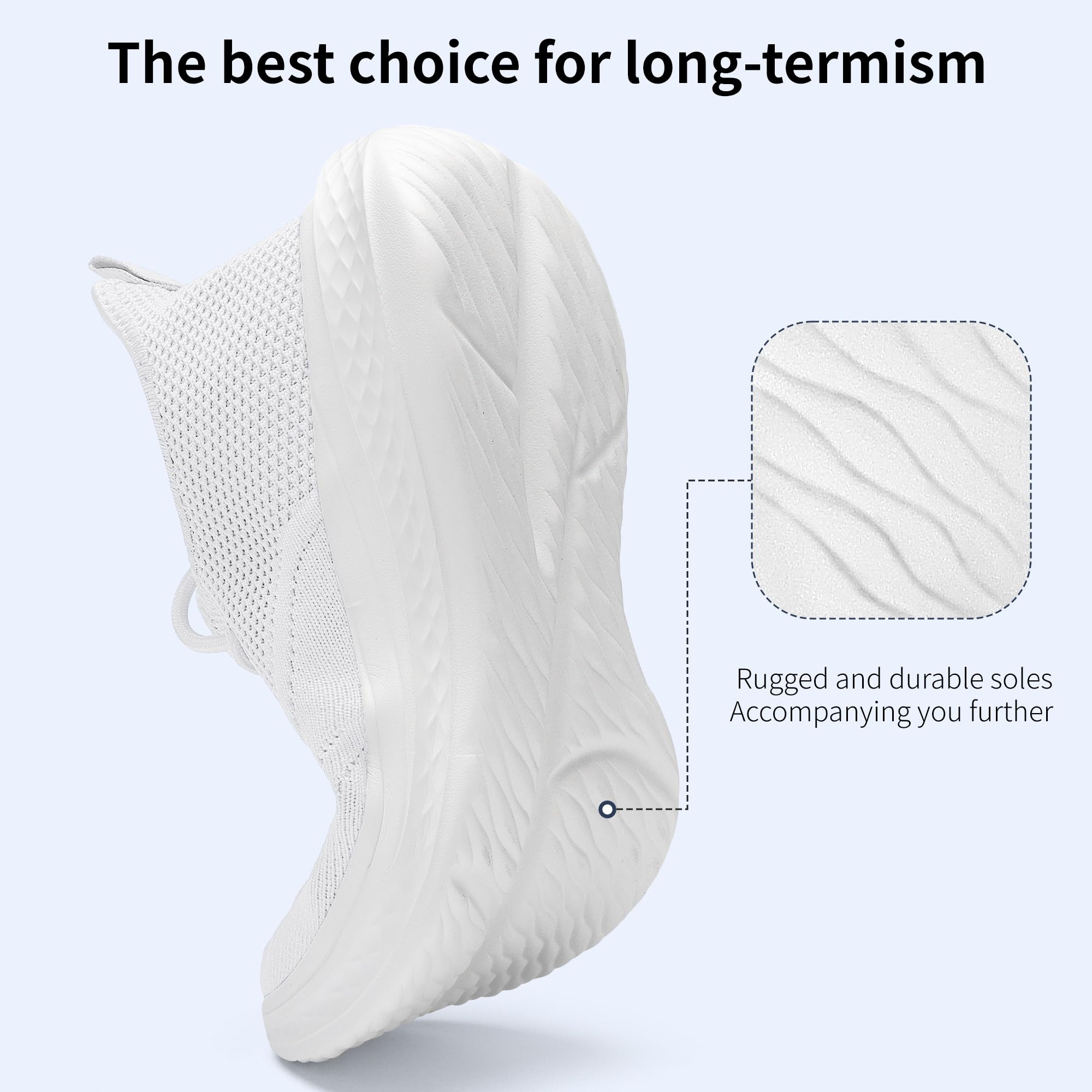 VAMJAM Men's Running Shoes Slip On Walking Shoes Non Slip Lightweight Workout Breathable Gym Sneakers Fashion Mesh Sneakers