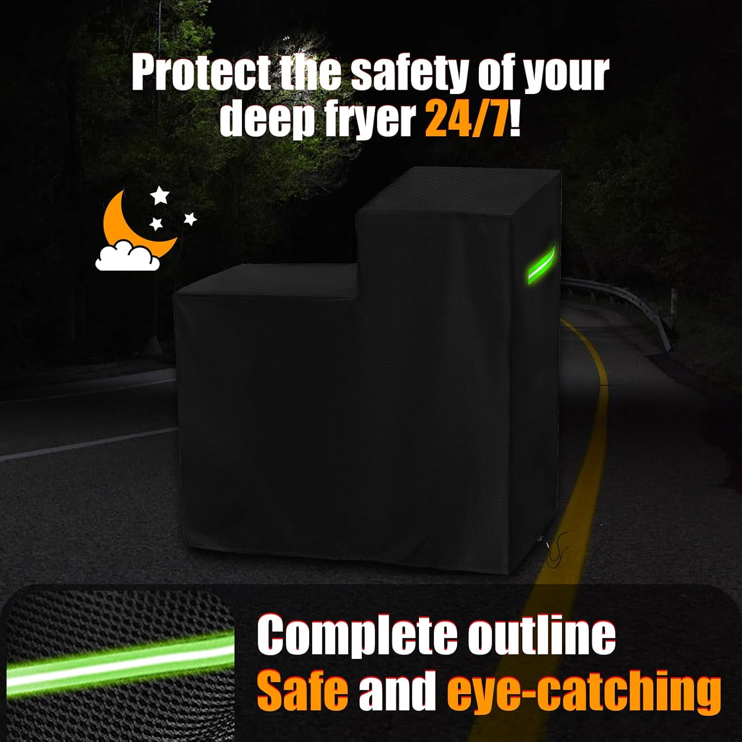 Fryer Cover for Bayou Classic700-701/700-704 600D Oxford Cloth Outdoor Deep Fryer Cover for 4 Gallon Deep Fryer with Cart Shelf, Waterproof, UV Resistant, Windproof