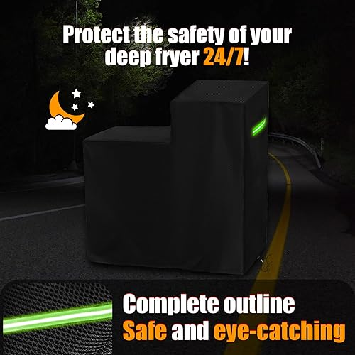 Miniatura 4 de Funda para freidora Bayou Classic700-701700-704 600D Oxford cubierta de freidora para freidora de 4 galones con estante de carro, impermeable,